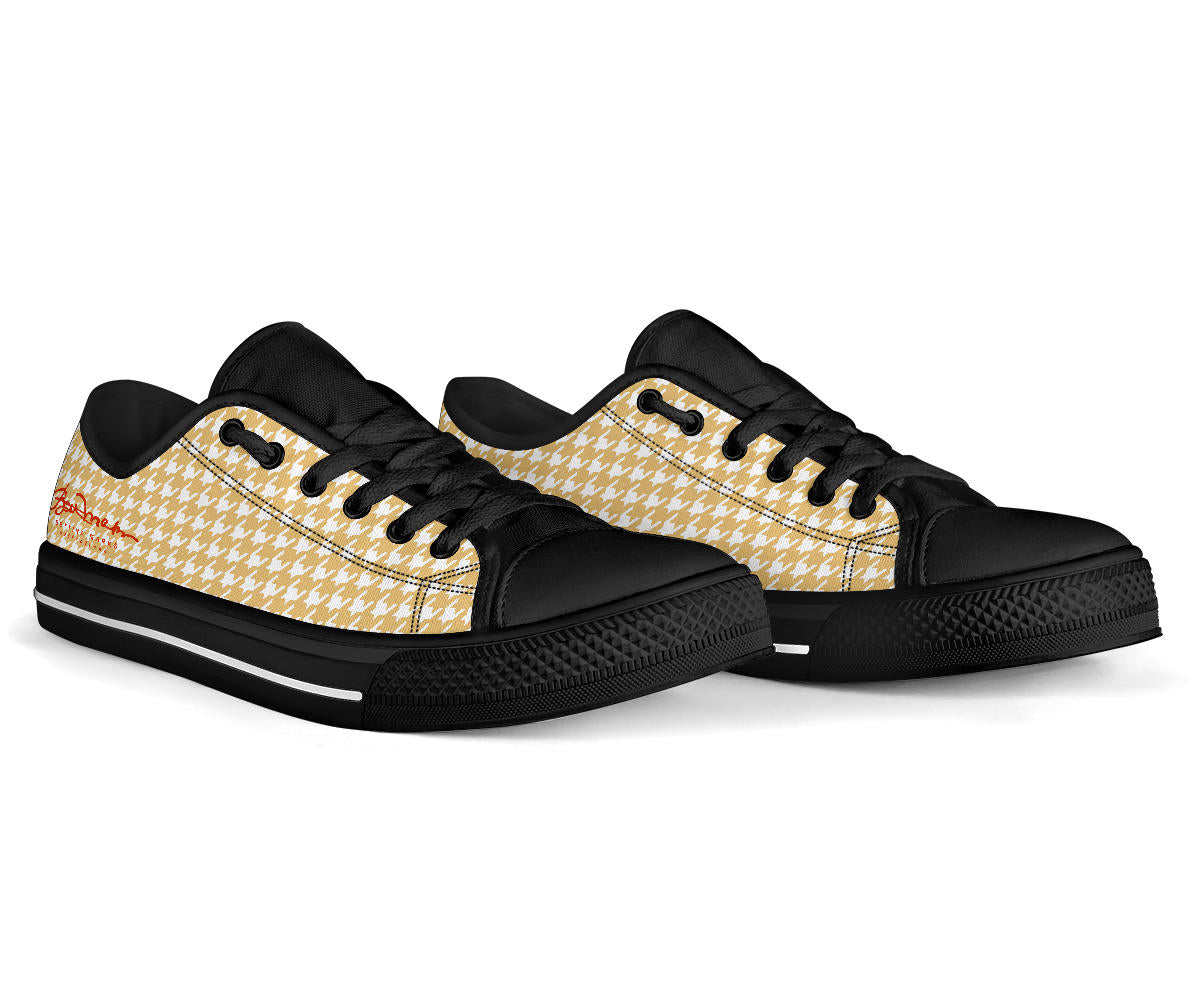 Banana Houndstooth Low Top Sneakers