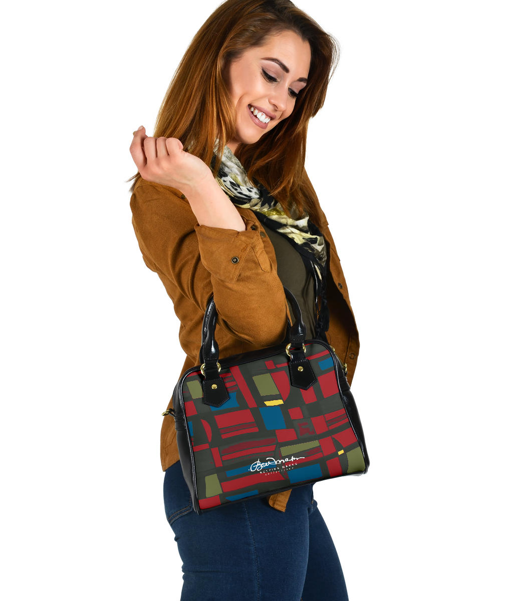 Spirited Geo Hand Bag w Shoulder Strap