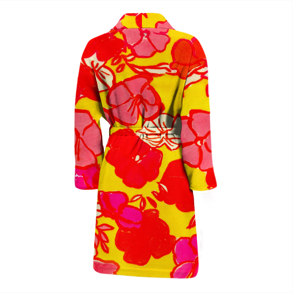 Sixties Floral Bath Robe - Men