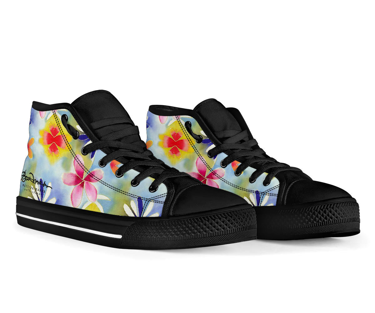 Sunrise Floral High Top Sneakers