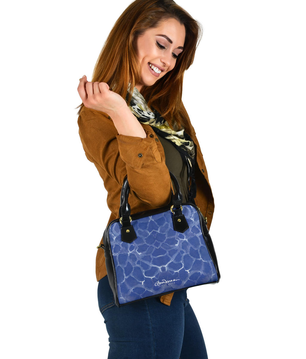 Blue Pool Hand Bag w Shoulder Strap