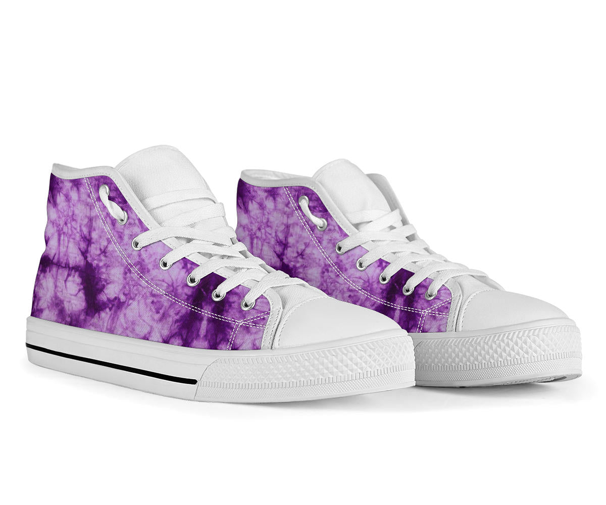 Purple Tie Dye High Top Sneakers