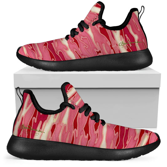 Pink Camouflage Lava Mesh Knit Sneakers