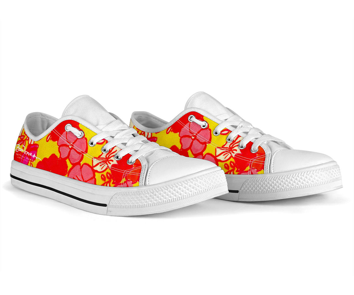 Sixties Floral Low Top Sneakers