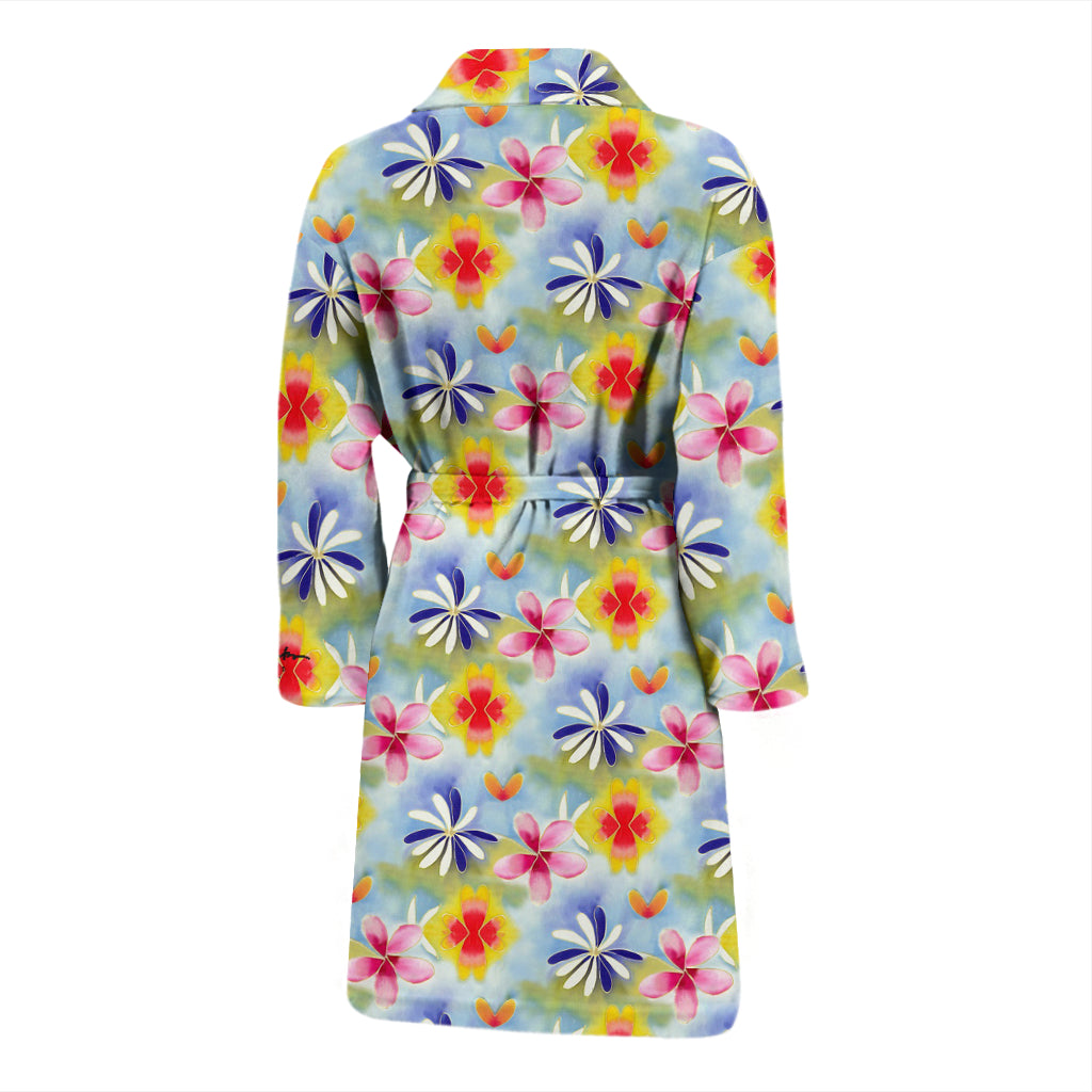 Sunrise Floral Bath Robe - Men