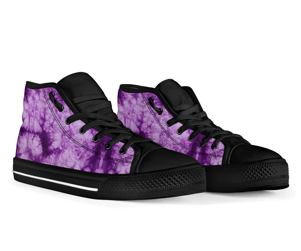 Purple Tie Dye High Top Sneakers