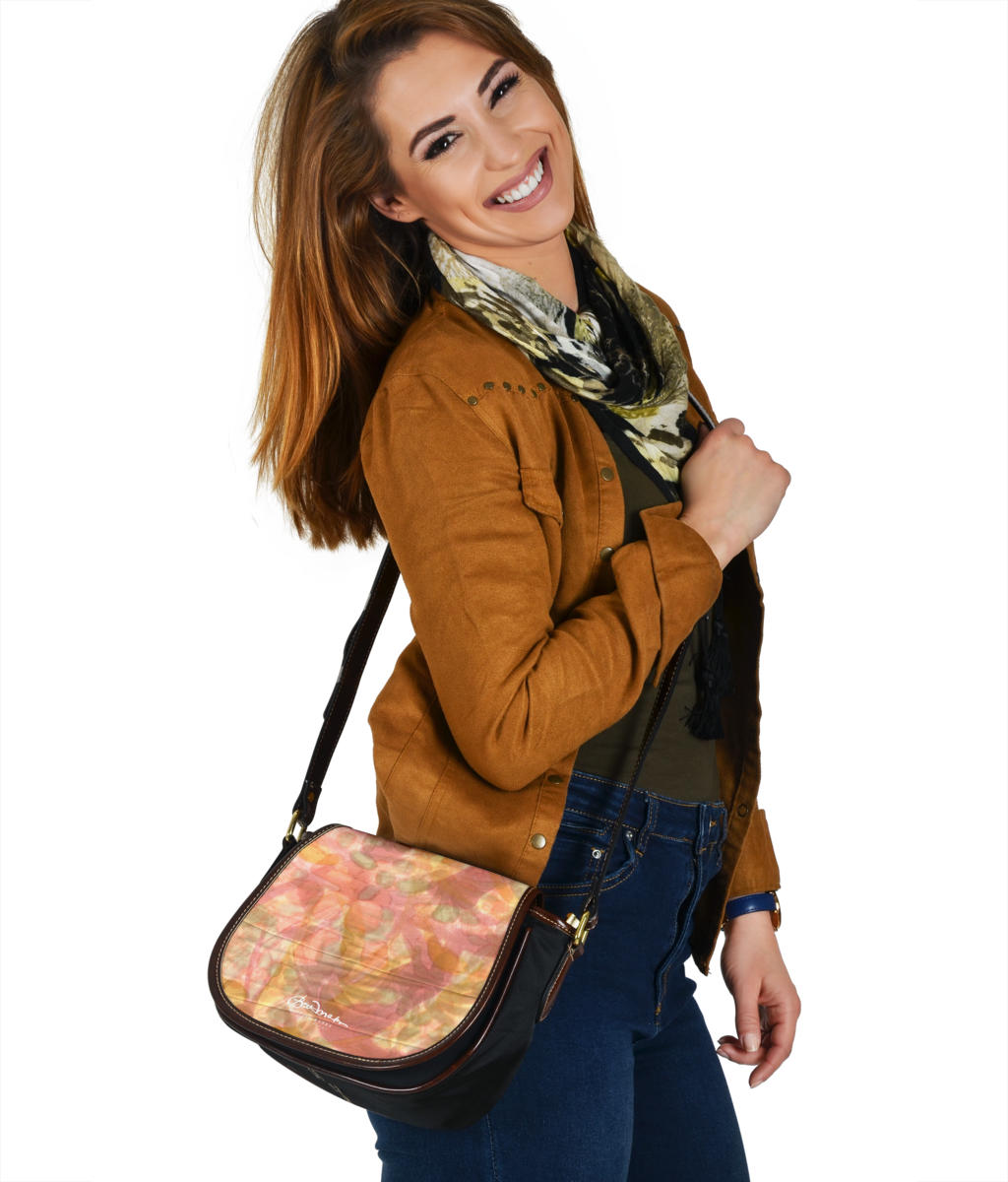 Watercolor Smudge Saddle Shoulder Bag