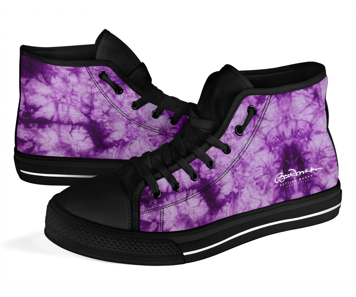 Purple Tie Dye High Top Sneakers