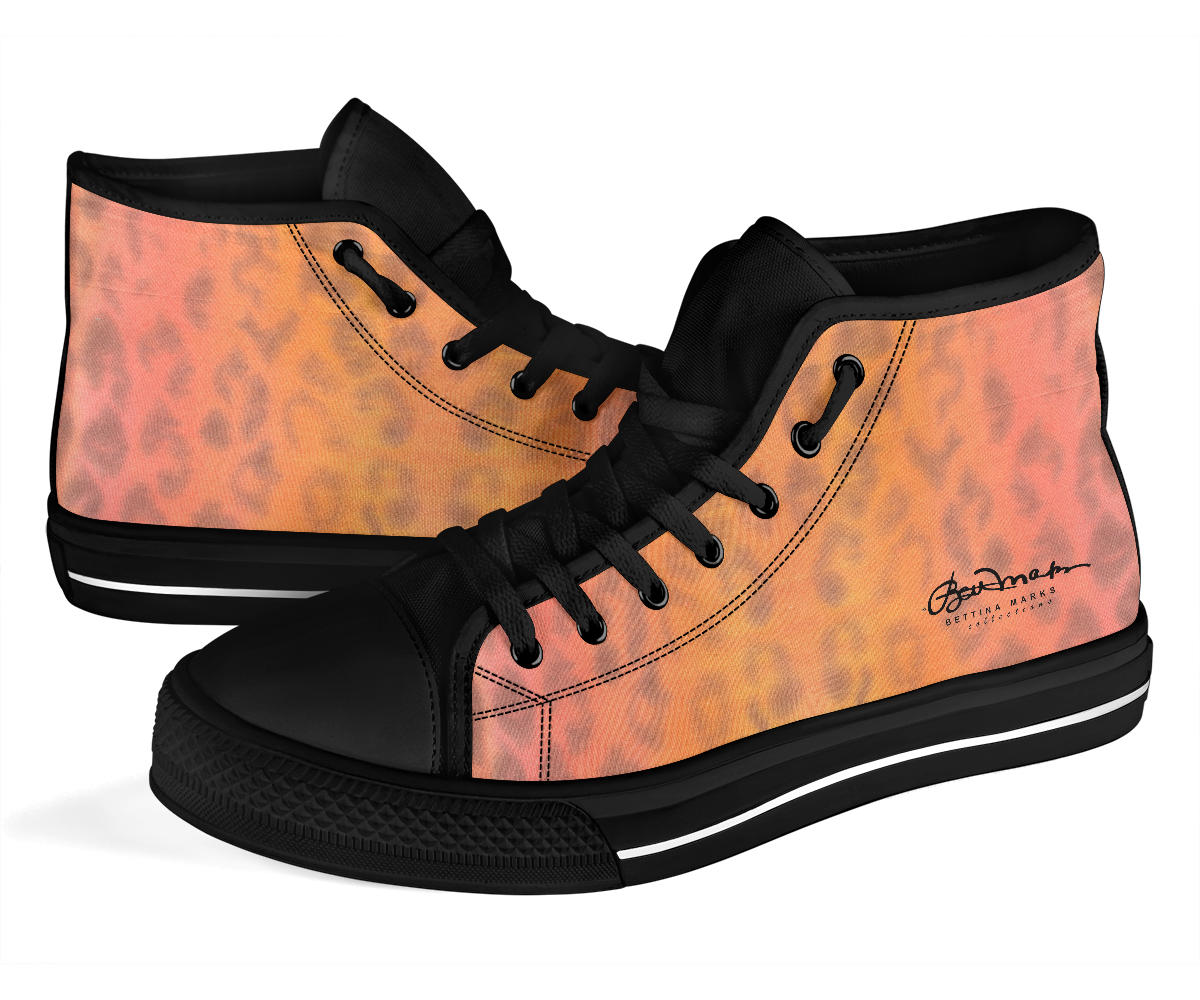 Ombre Leopard High Top Sneakers