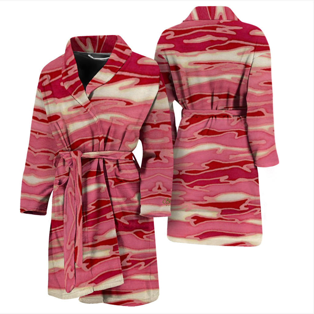 Pink Camouflage Lava Bath Robe - Men