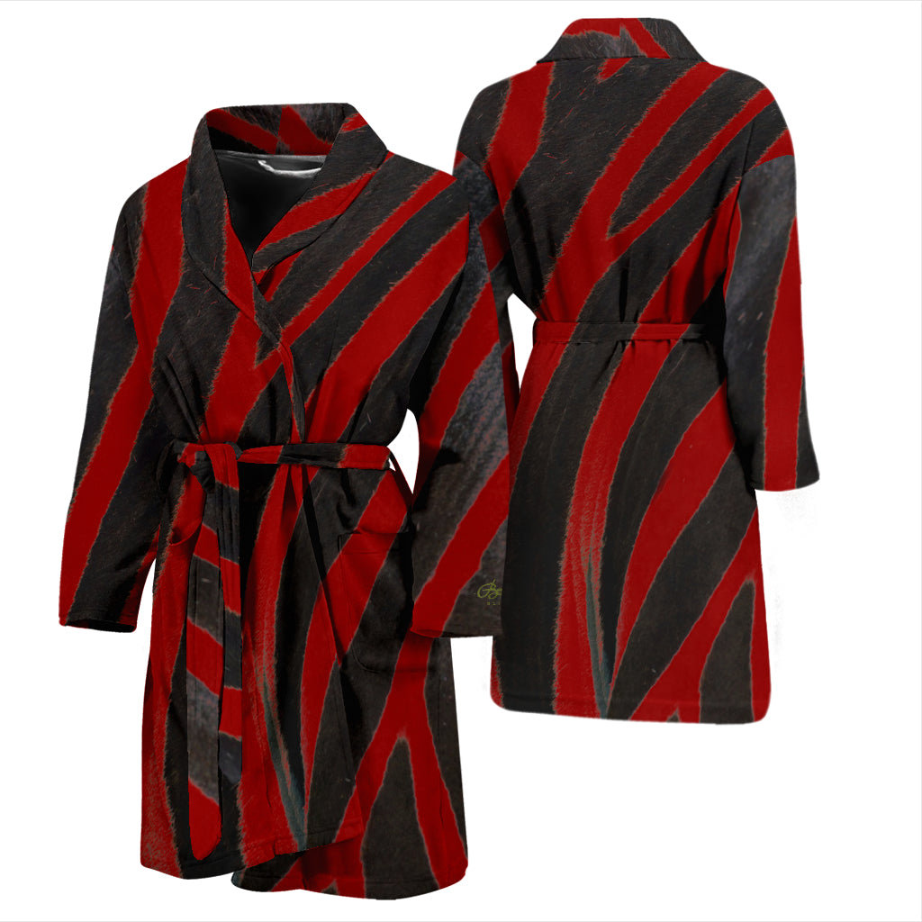 Red Zebra Bath Robe - Men