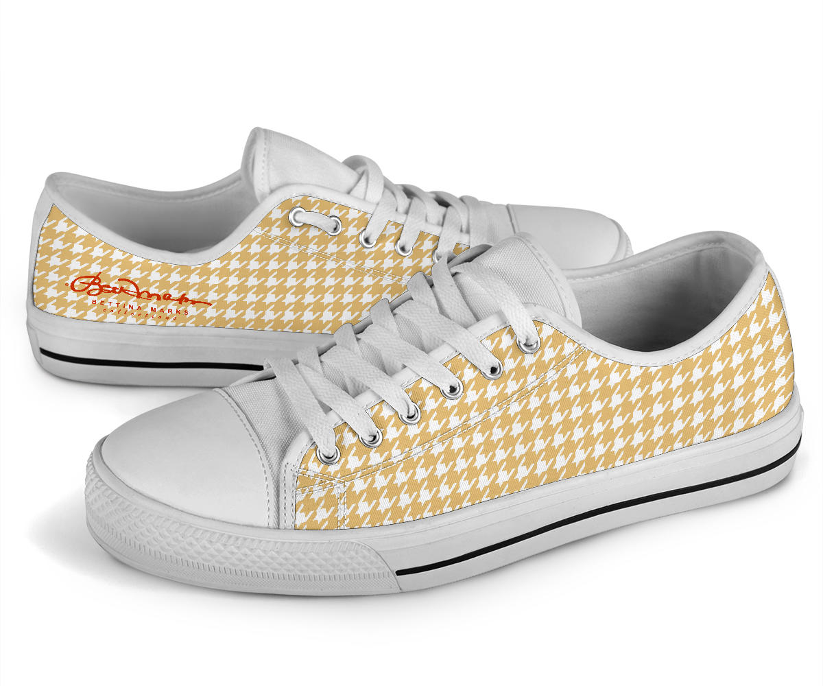 Banana Houndstooth Low Top Sneakers