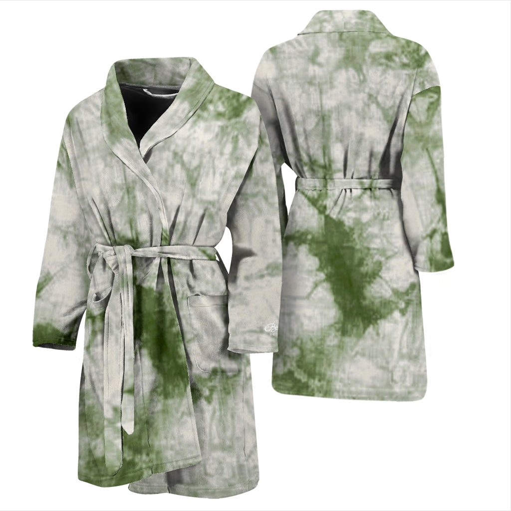 Sage Tie Dye Bath Robe - Men