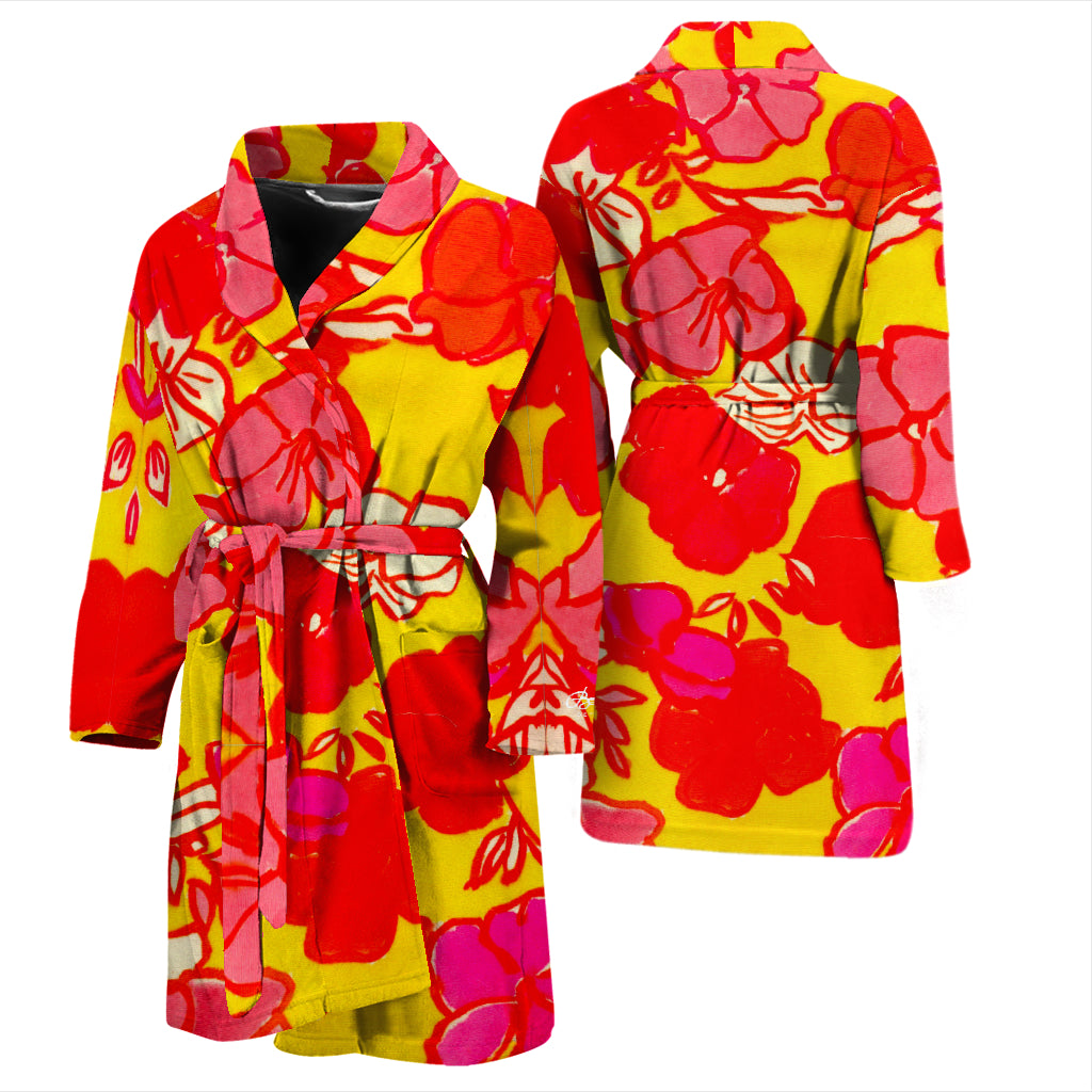 Sixties Floral Bath Robe - Men