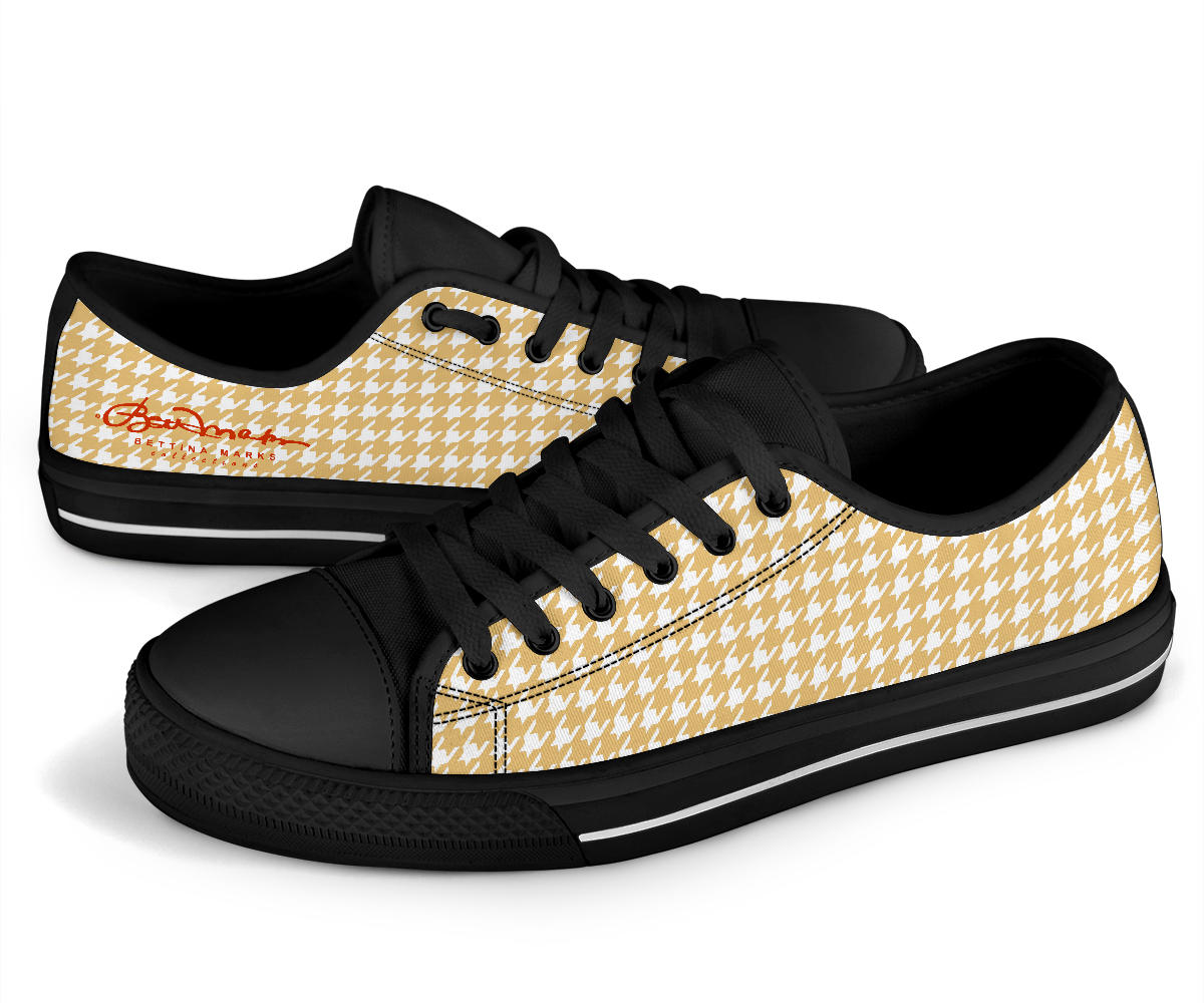 Banana Houndstooth Low Top Sneakers