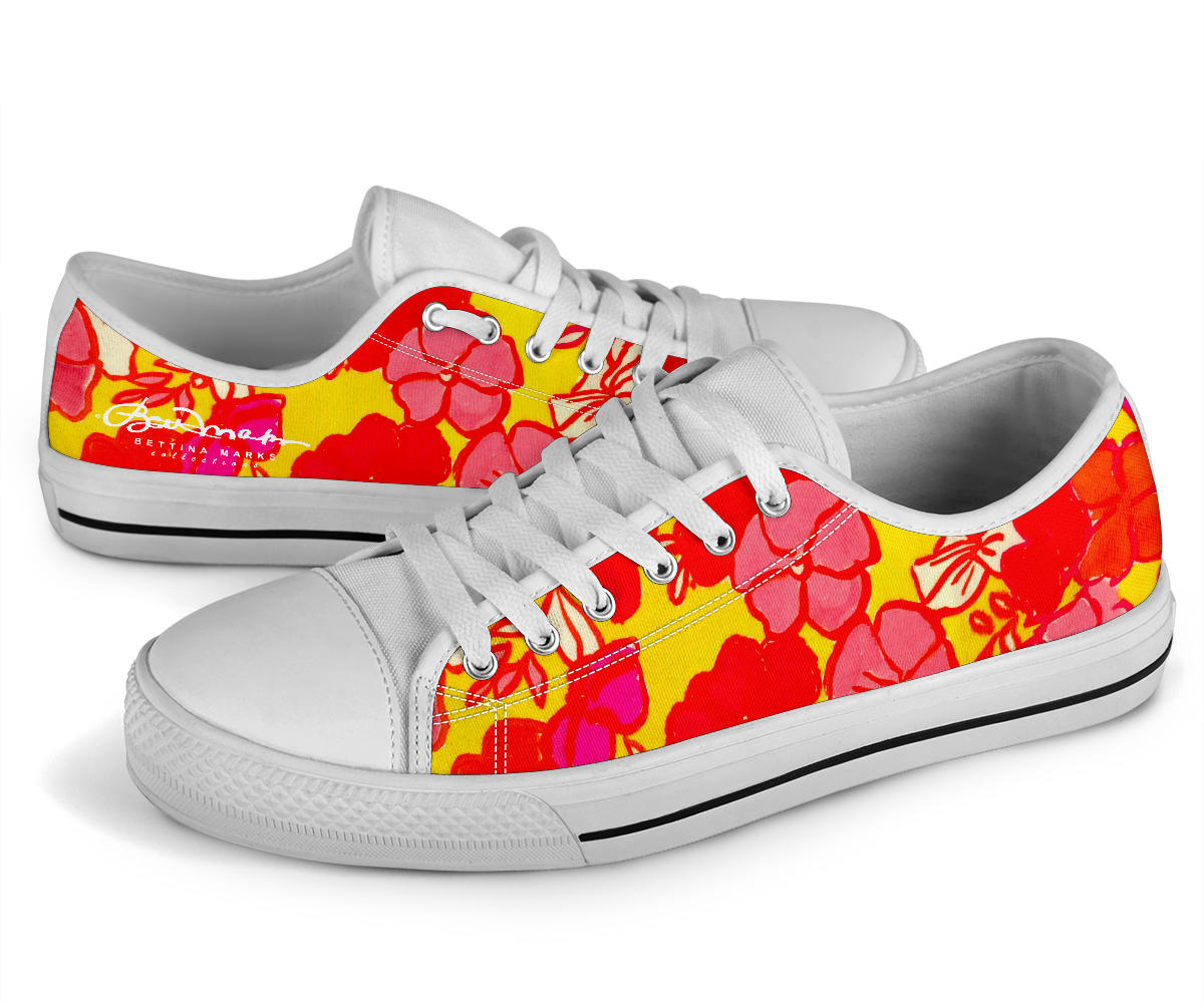 Sixties Floral Low Top Sneakers