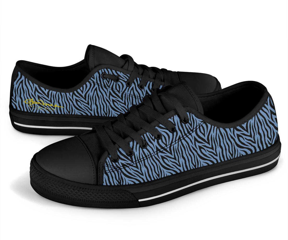 Blue Zebra Low Top Sneakers