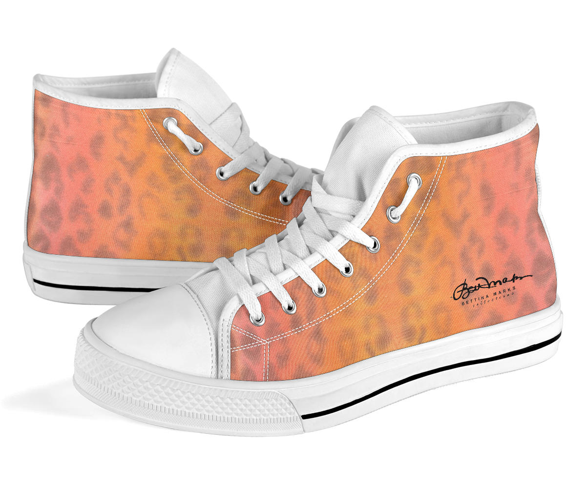 Ombre Leopard High Top Sneakers