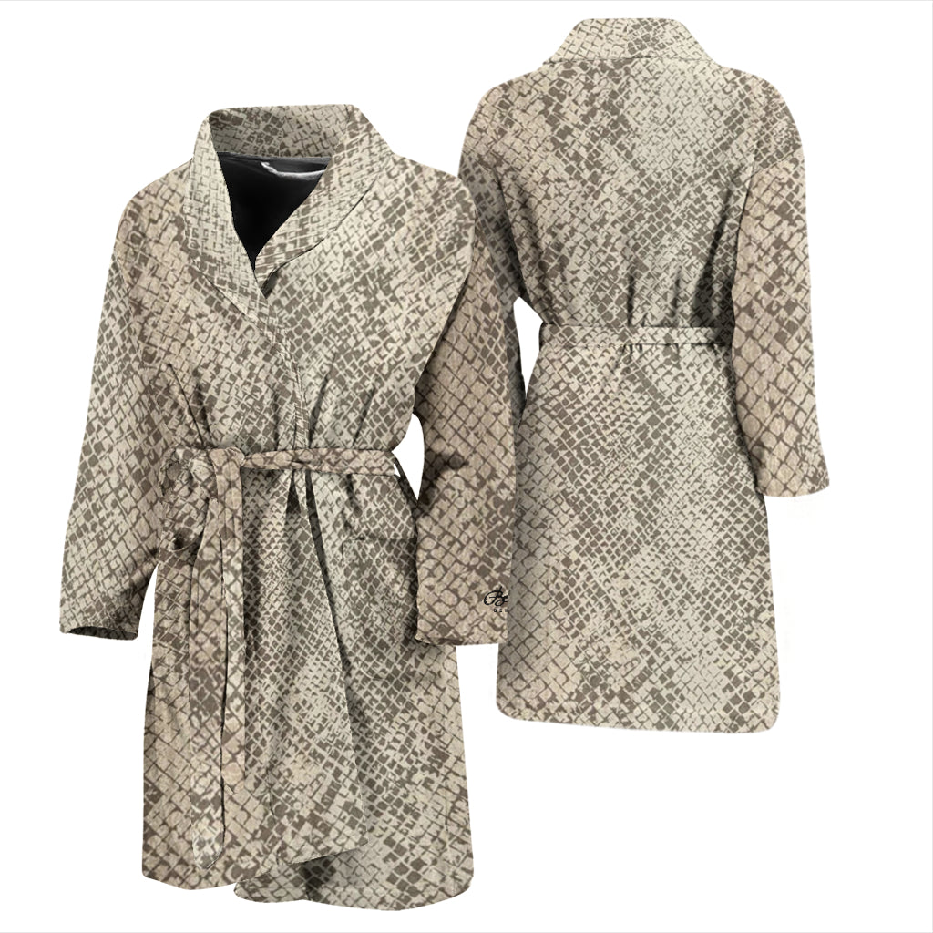 Snake Print Bath Robe - Men