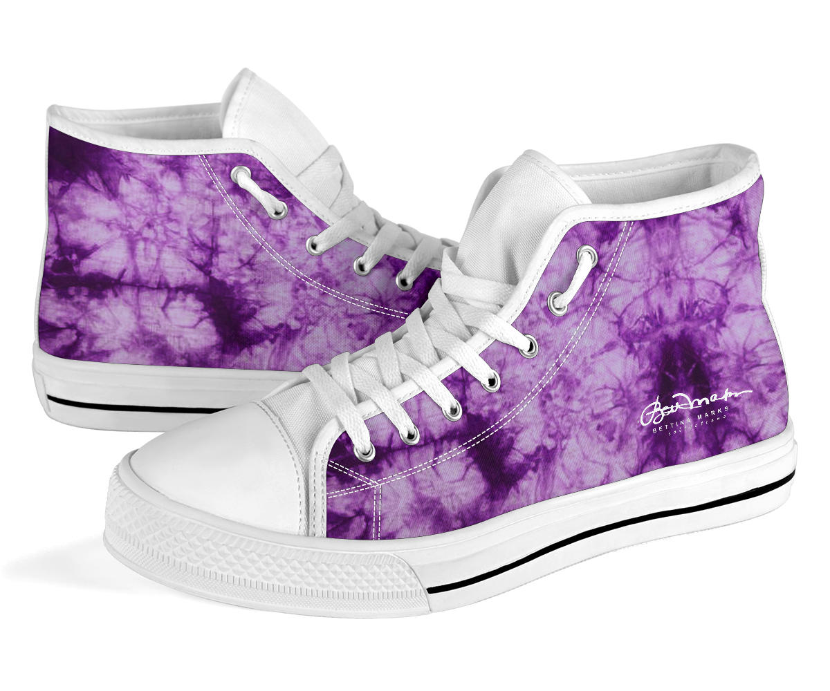 Purple Tie Dye High Top Sneakers