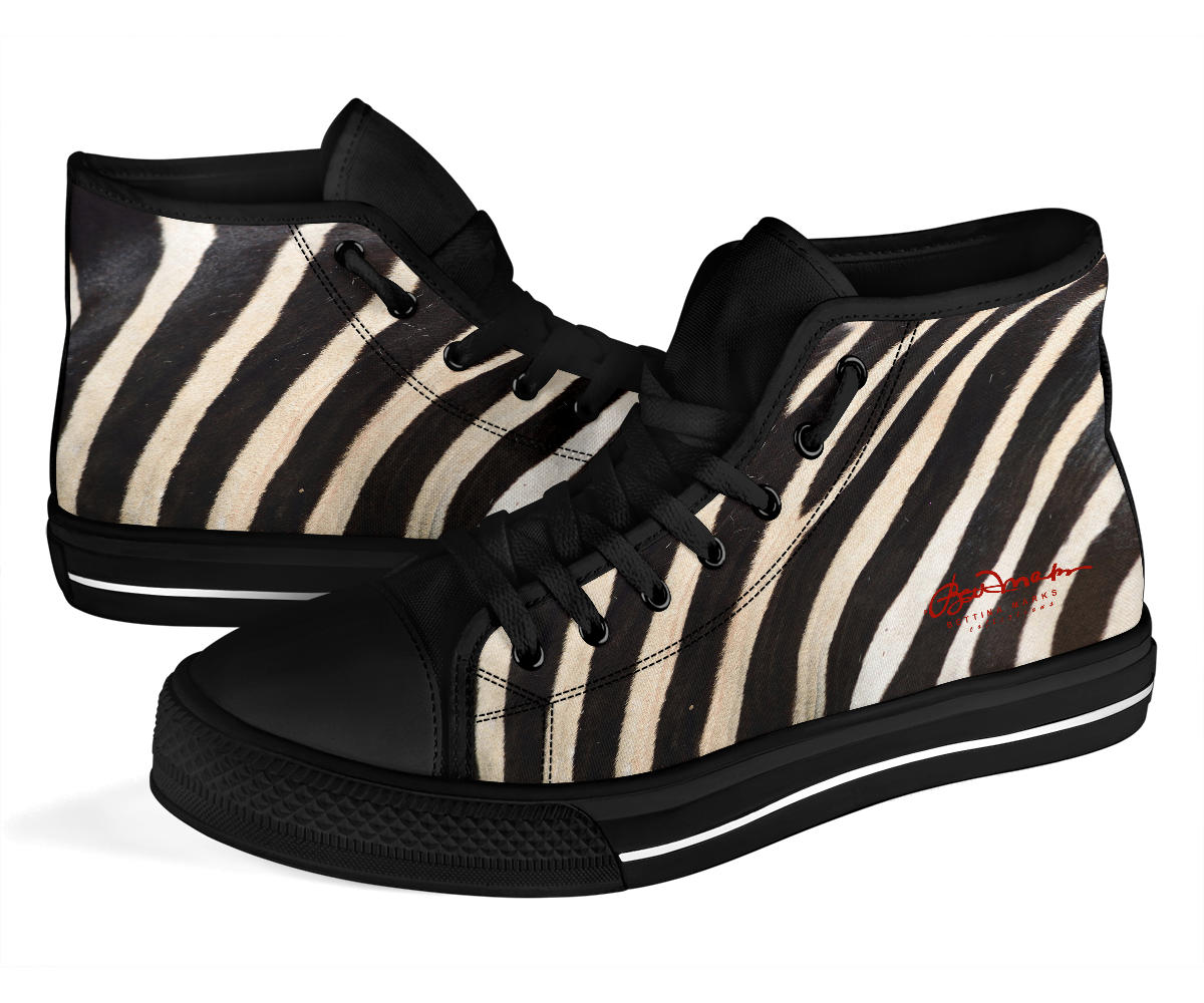 Zebra High Top Sneakers