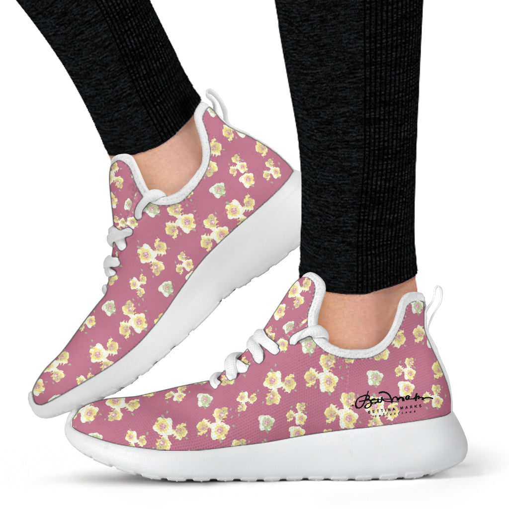 Starburst Floral Mesh Knit Sneakers