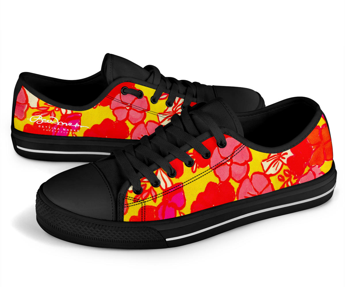 Sixties Floral Low Top Sneakers