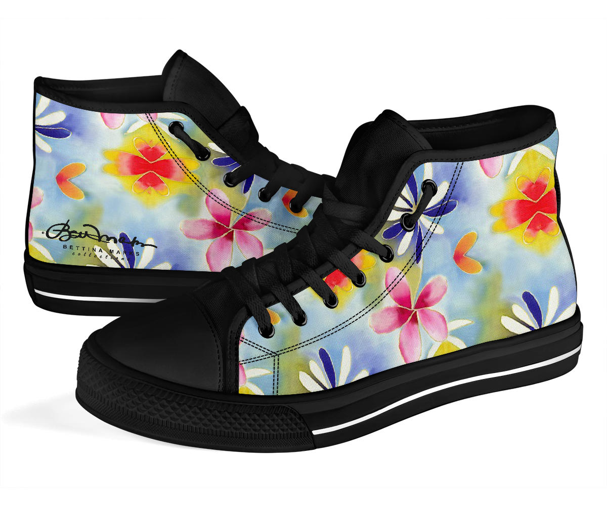 Sunrise Floral High Top Sneakers