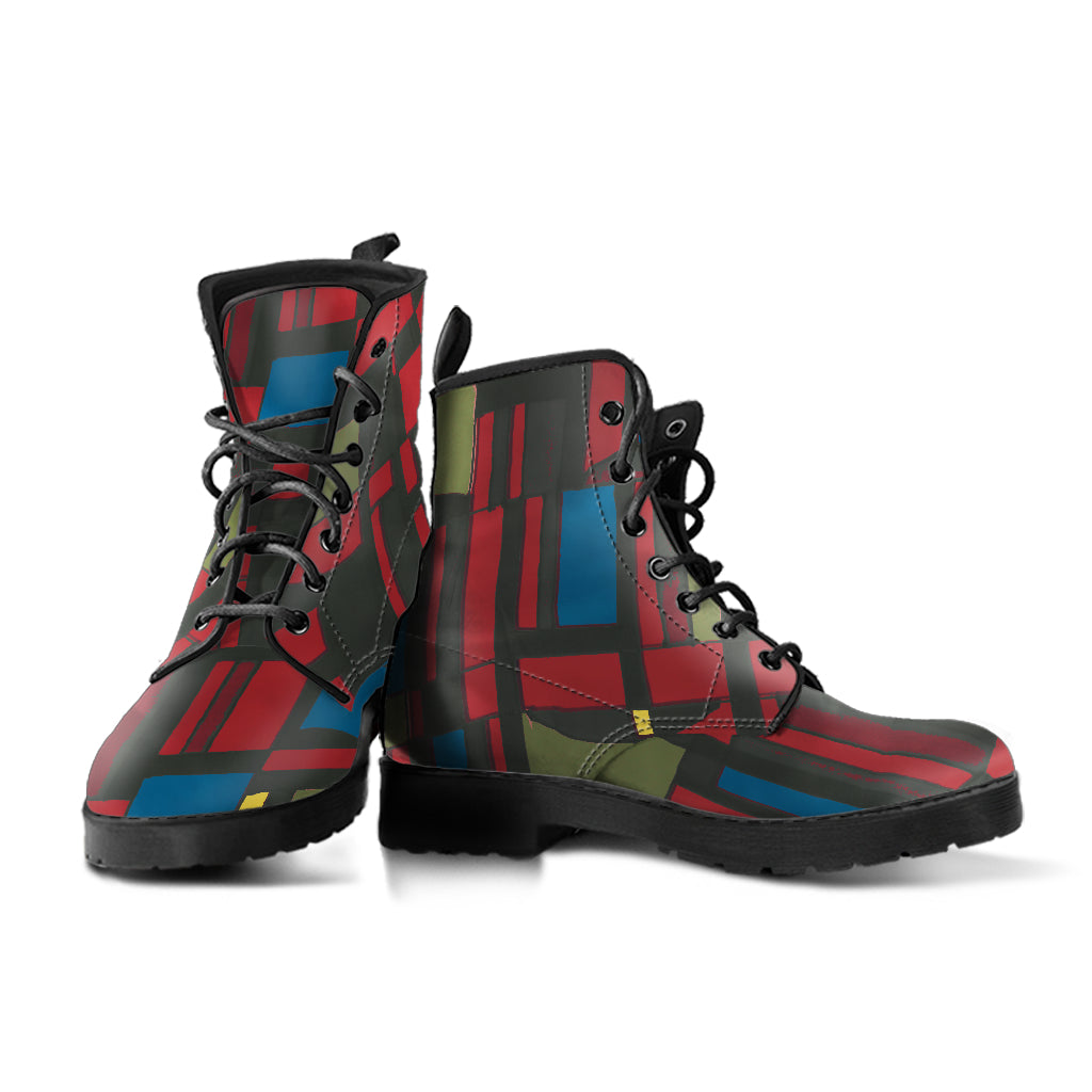 Spirited Geo Leather Boots (Vegan)