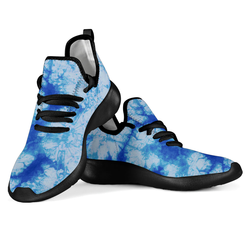 Blue Tie Dye Mesh Knit Sneakers