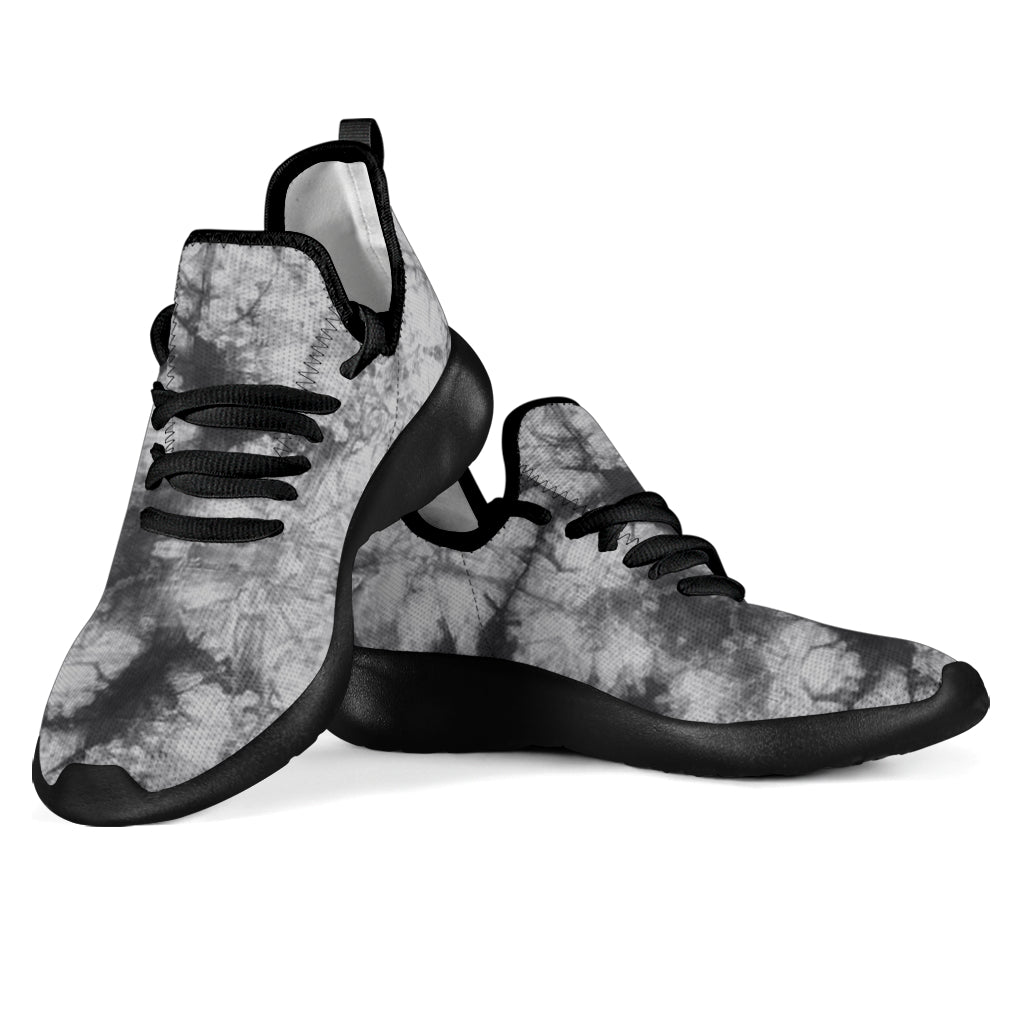 Grey Tie Dye Mesh Knit Sneakers