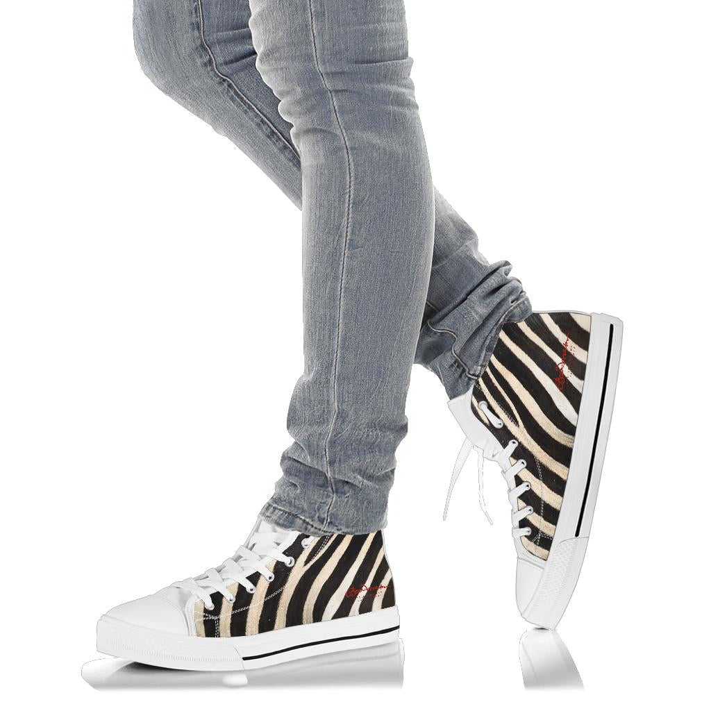 Zebra High Top Sneakers