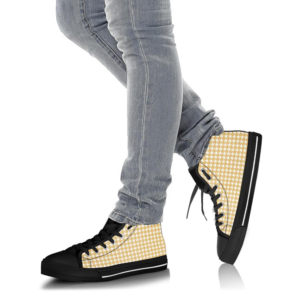 Banana Houndstooth High Top Sneakers