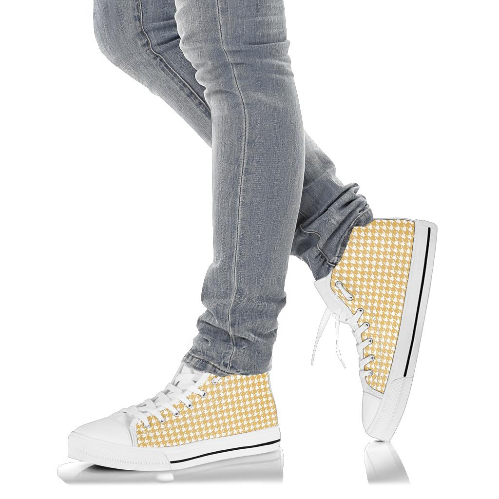 Banana Houndstooth High Top Sneakers