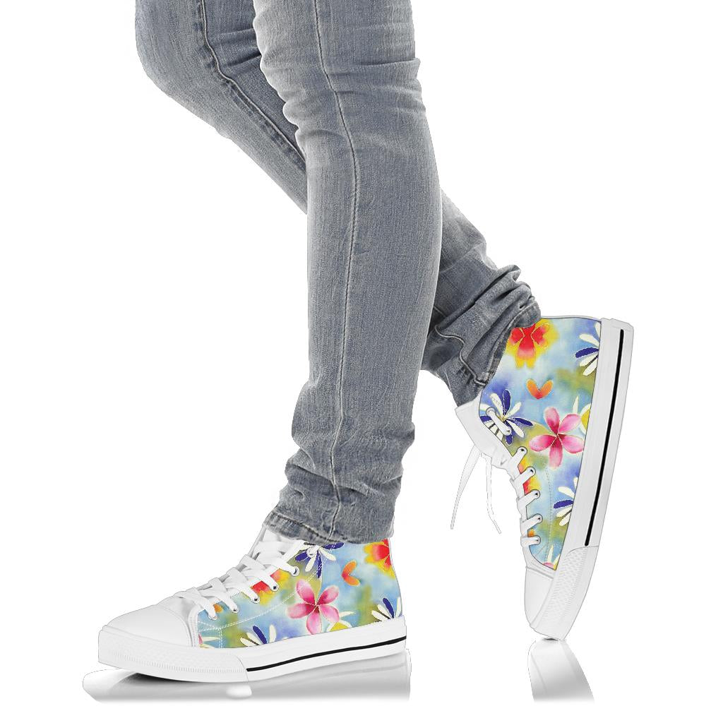Sunrise Floral High Top Sneakers