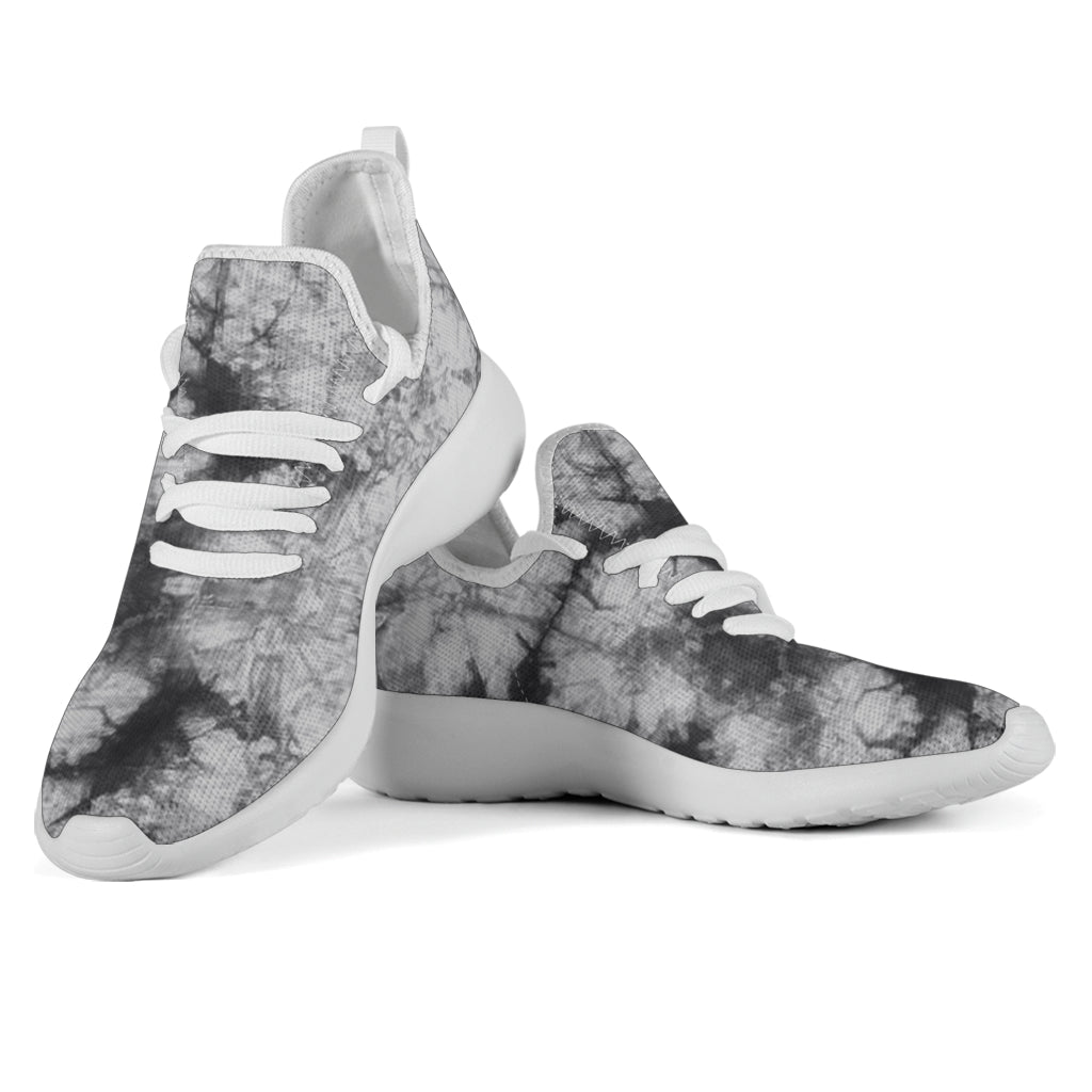 Grey Tie Dye Mesh Knit Sneakers