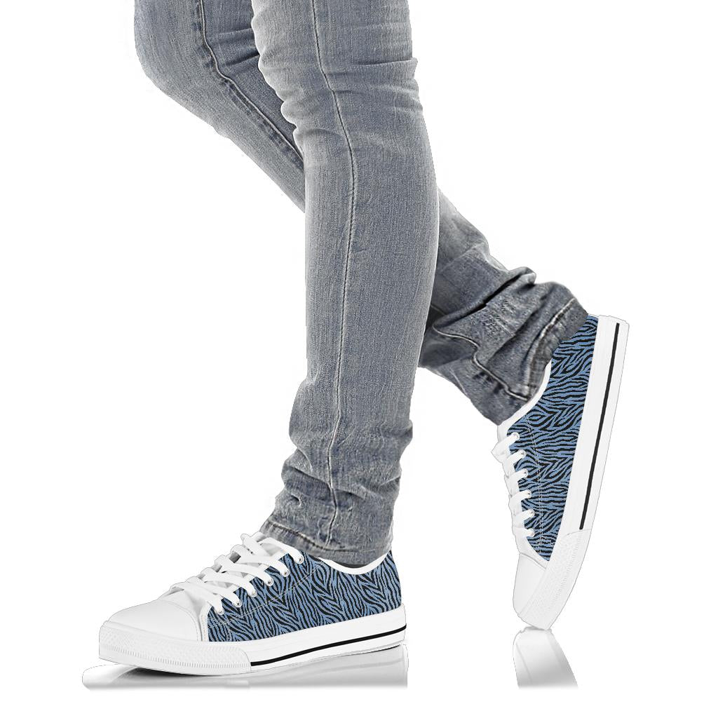 Blue Zebra Low Top Sneakers