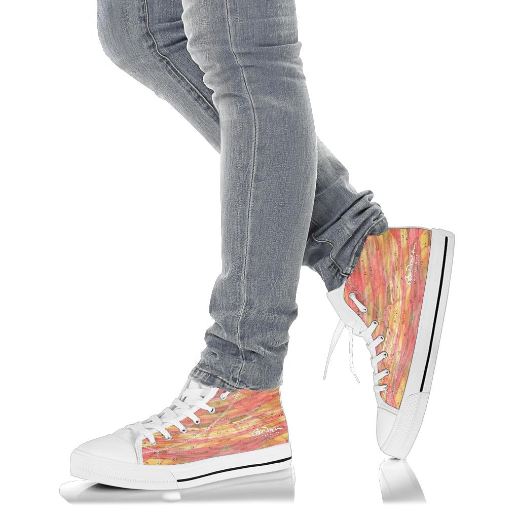 Dreamy Floral High Top Sneakers