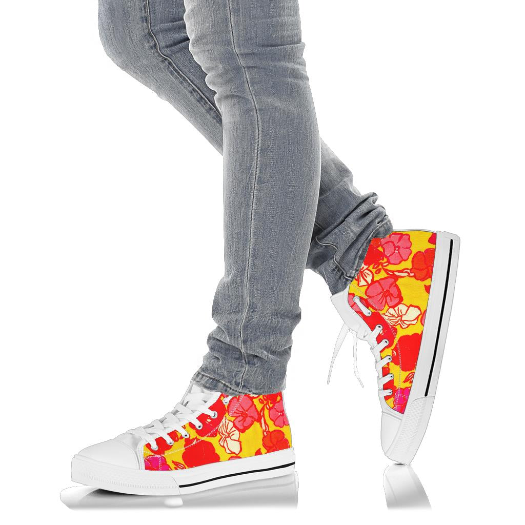 Sixties Floral High Top Sneakers