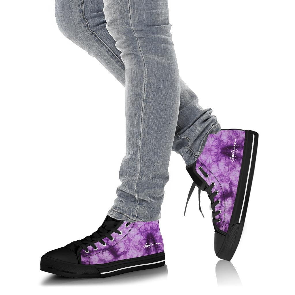 Purple Tie Dye High Top Sneakers