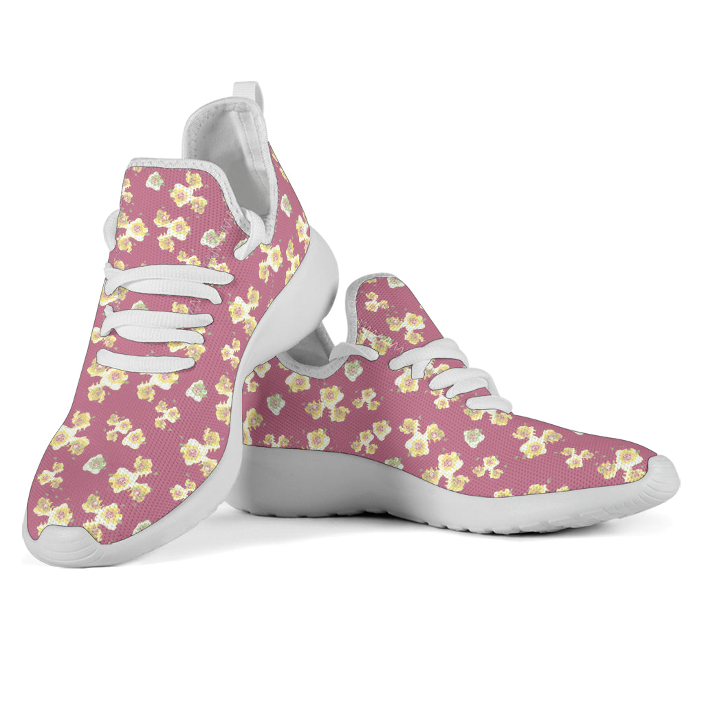 Starburst Floral Mesh Knit Sneakers