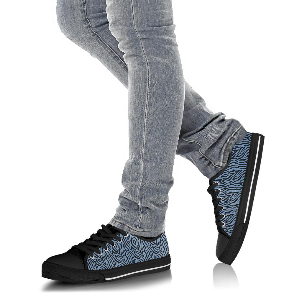 Blue Zebra Low Top Sneakers