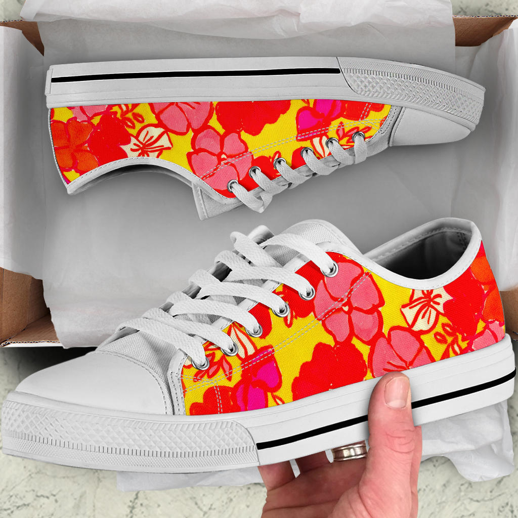 Sixties Floral Low Top Sneakers