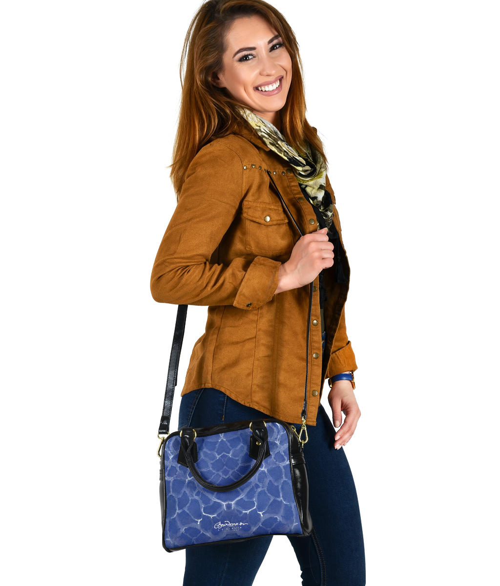 Blue Pool Hand Bag w Shoulder Strap