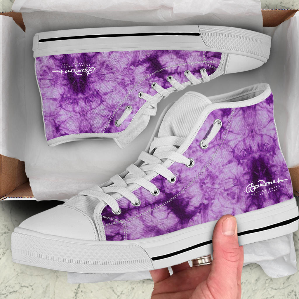 Purple Tie Dye High Top Sneakers