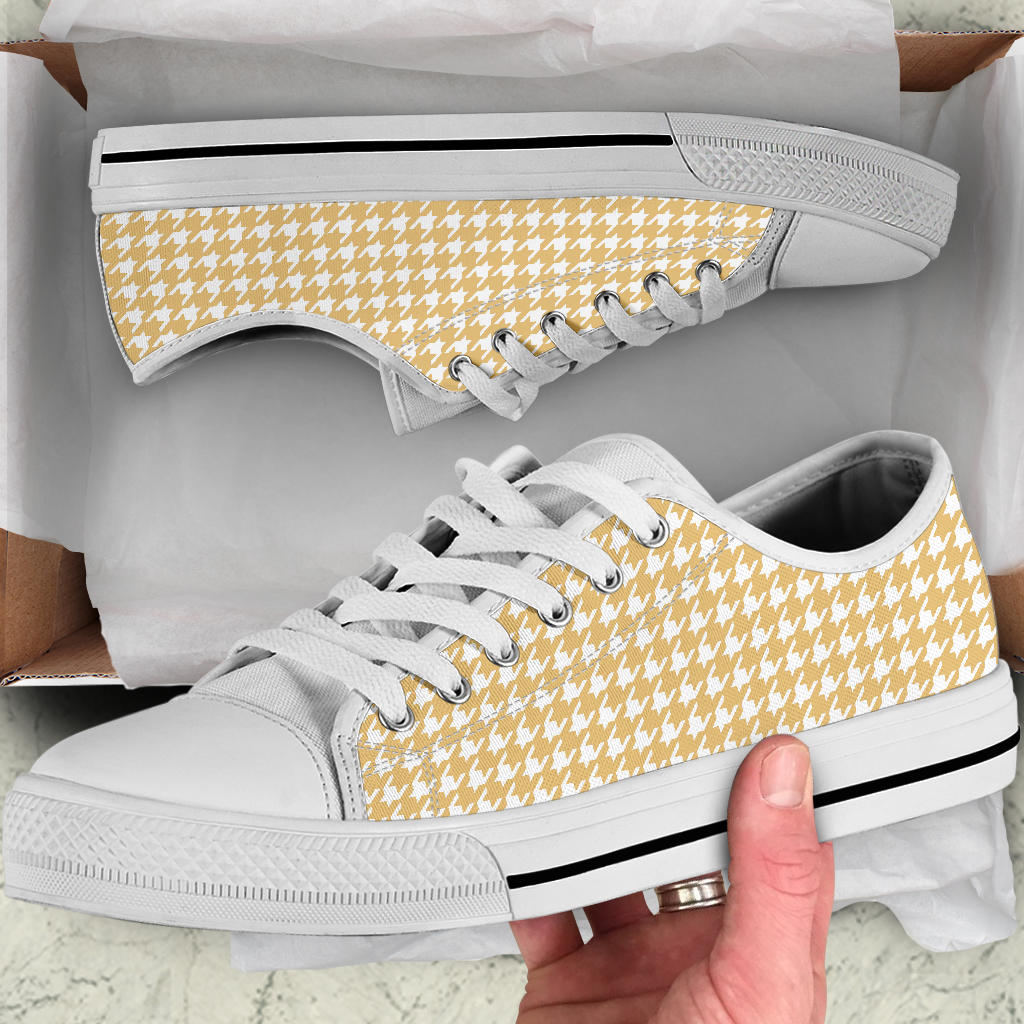 Banana Houndstooth Low Top Sneakers