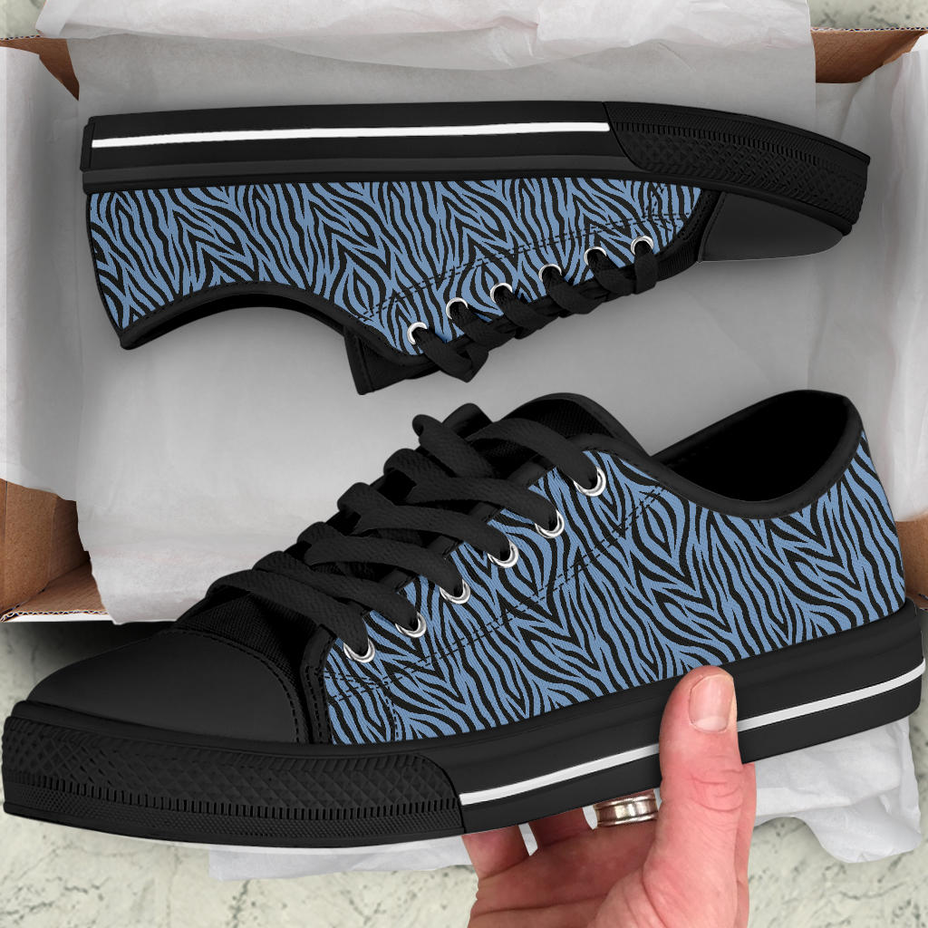 Blue Zebra Low Top Sneakers