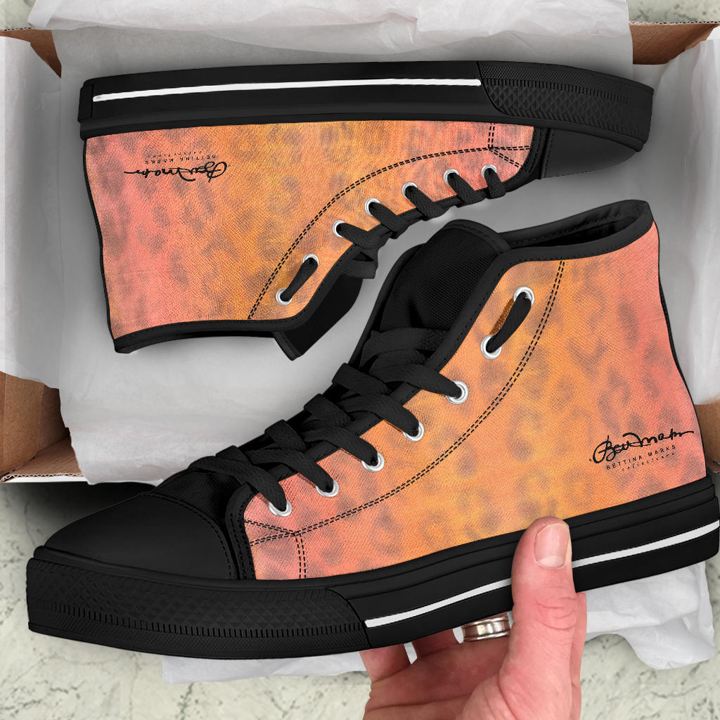 Ombre Leopard High Top Sneakers