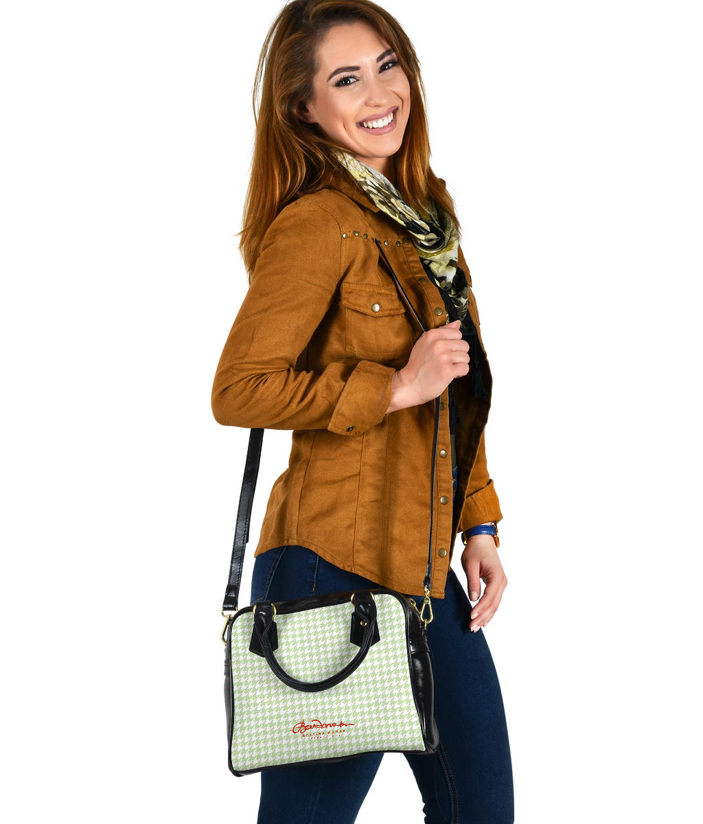 Butterfly Houndstooth Hand Bag w Shoulder Strap