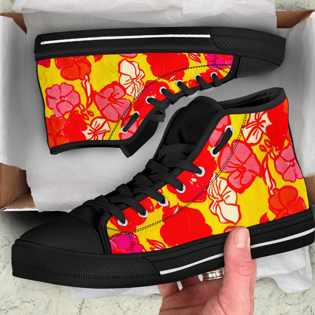 Sixties Floral High Top Sneakers